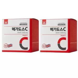 고려은단 메가도스C 비타민C 2000mg X 100포 1+1 총200포 한국 비타민 분말형 스틱