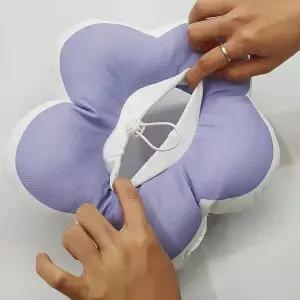[골드스마일]쿠션넥카라 꽃피는 쿠션 고양이 넥카라 강아지 퍼플 L