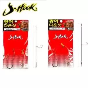 낚시의자 JHOOK 광어다운샷 채비 라운드밴드훅 오프셋훅