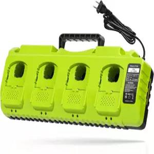 Ryobi 18V 배터리 충전기 교체 듀얼 USB로 4포트 고속 멀티 충전소 12V-18V One 리튬 P102 P103 P105 P107