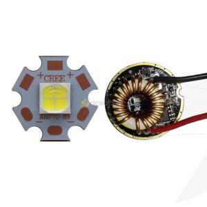 호환 XHP70 고출력 LED 이미터, 6V 6500K 쿨 화이트, 5000K 뉴트럴 화이트, 3000K 웜 화이트, 26mm 1 모드 또는 5 모드 드라이버