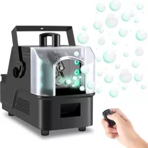 6개의 PCS RGB 조명과 리모컨이 포함된 Sklydron 안개 거품 기계 900W 3 in 1 스모크 버블 메이커 할로윈