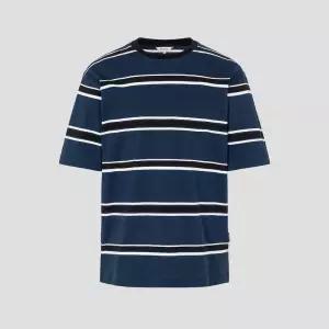 [백화점 정품] 빈폴 25SS 블루 스트라이프 반소매 티셔츠 - 네이비 BC6342C43R