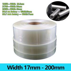 호환 폭 17mm ~ 200mm 투명 PVC 열수축 튜브 18650 배터리 랩 배터리 팩 절연 케이블 보호 슬리브 필름 케이스