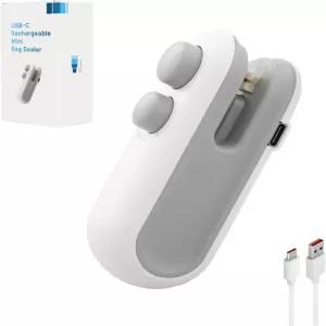 LX IntMfr 미니 백 씰러 USB-C 충전식 커터와 자석이 있는 2 in 1 히트 비닐봉지 스낵 봉지용 리셀러 기계