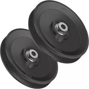 CYBEOE 4.5인치/115mm 나일론 베어링 풀리 휠 - 오버 더 도어 360 견인 알루미늄 케이블 머신 웨이트 짐 홈