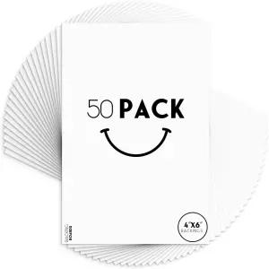 골든 스테이트 아트 액자용 4x6 그림 매트 백보드 50개 화이트 50팩