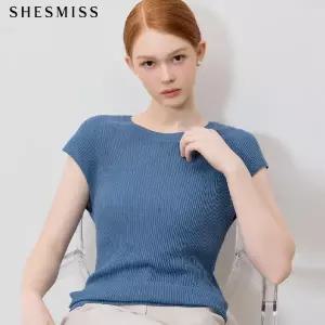 [쉬즈미스(SHESMISS)] 데일리 슬리브리스 글리터 니트 탑 (택가격: 158000원)