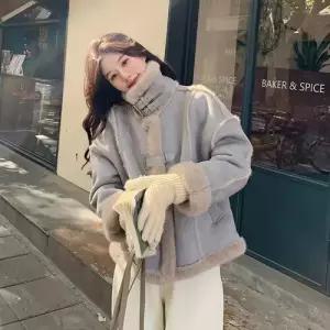 페이크 여성용 코트 일체형 재킷 퍼 가죽 1PICK1