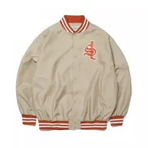 [국내정품] 사운즈라이프 스타디움자켓 SL Logo Satin Baseball Jacket Beige 145678