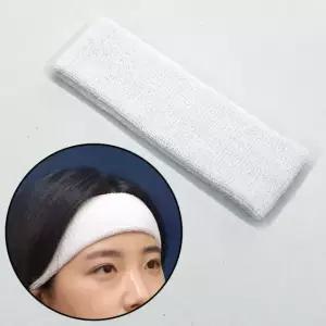 운동 스포츠 땀흡수 헤어밴드 화이트 남자 머리띠