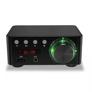 이동식앰프 스피커 미니 오디오 HIFI 채널 디지털 AUX IN 50W 차량용 해양 전력 검은색