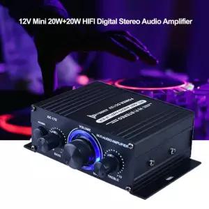 이동식앰프 스피커 AK170 12V 미니 20 디지털 차량용 HIFI 20W 시어터 FM 검은색 230V용