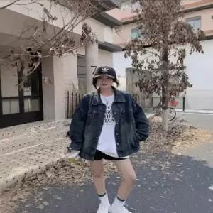 청 여성용 봄 빈티지 워싱 코트 재킷 1PICK1