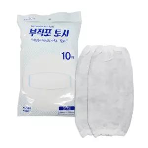 국산 일회용 부직포 팔토시 10개 1봉지 x 6개 위생 식당 청소 다용도 작업토시