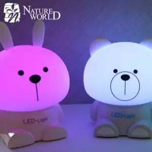 말랑이 무드등 LED 조명등 취침등 수유등 캐릭터 탁상등 USB충전식 5가지색상모드 인테리어소품