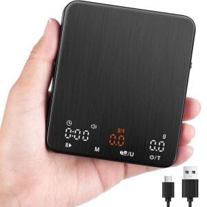 타이머 유량이 USB 팁레 포함된 에스프레소 정밀 2KG 1G 미니 스케일 커피 디지털
