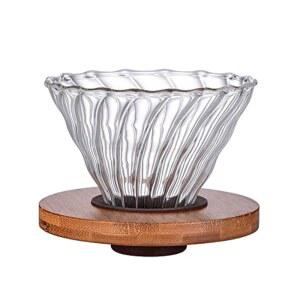 GUTE GLASS 드립퍼 메이커 커피 사무실용 드립 필터 깔때기 액세서리가 가정용 4컵