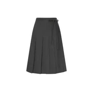 [하프클럽/올리브데올리브]  OW6SS165 A라인 언발 플리츠 스커트