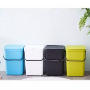 휴지통 PTC142T9 원터치 분리수거 쓰레기통 재활용 12L 화이트