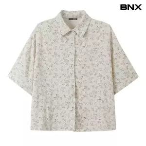 [BNX]내추럴 잔꽃 루즈핏 반팔 셔츠 (BY2BL041L0)