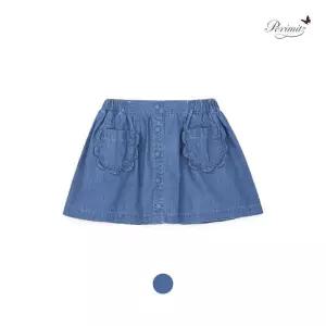 [레노마키즈]페리미츠 초등 여아 스칼럽 포켓 데님 스커트 P2622S610_36_CJ