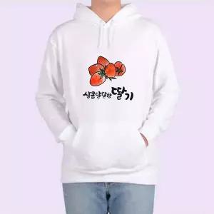 [셀러에이드]기모후드티 과일이야기 딸기 one 디자인