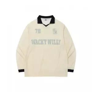 매장정품 와키윌리 WACKYWILLY WACKY WILLY WKWY 싸커 긴팔티셔츠 크림 WA2601LTR1CM 1563546