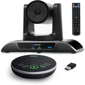 제스처 제어 기능이 있는 TONGVEO 4K 회의실 카메라 시스템 스피커폰이 장착된 AI 자동 추적 PTZ 5배