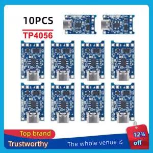 10pcs 5V 1A 18650 TP4056 보호 기능이있는 리튬 배터리 충전기 모듈 충전 보드 이중 이온