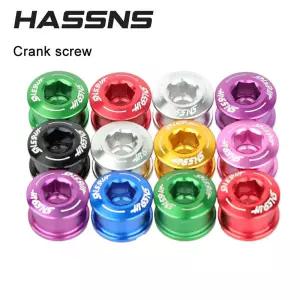 HASSNS 체인 링 볼트 5Pcs 통합 크랭크 셋 Mtb 휠 나사 모노 플레이트 자전거 치과 6.5mm 산악