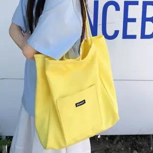 보부상가방 데일리 쇼퍼 숄더 에코 백 캔버스 가방 옐로우 보부상가방 데일리백