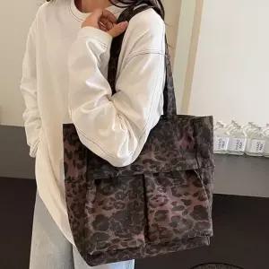 숄더백 호피 무늬 가방 숄더 쇼퍼 데일리 백 커피 보부상가방 쇼퍼백 대학생가방