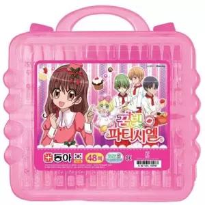[하프클럽/브이와이]미술 그림 동아크레 놀이색연필 용 크레용 48색
