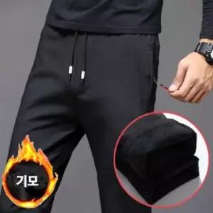 남자트레이닝팬츠 남성 겨울 따뜻한 기모안감 밴딩 나들이 팬츠 바지