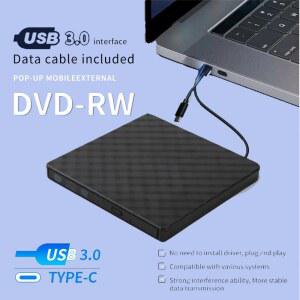 CD롬 플레이어 IN USB 슬림 외장 드라이브 DVD 리더 PC용 라이터 CD 데스크탑 RW 버너 노트북