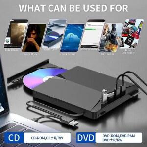 CD롬 플레이어 7IN1 USB 외장 CD DVD RW 데스크탑용 TF SD 리더 버너 노트북 드라이브 트레이 PC