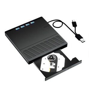 CD롬 플레이어 USB 외장 CD DVD RW 드라이브 IN 1011 슬림 노트북 XP 데스크탑용 리더 윈도우 버너