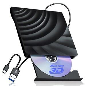 CD롬 플레이어 외부 드라이브 USB 휴대용 BDCDDVD RW 윈도우 노트북 리더 MAC 버너 컴퓨터 PC