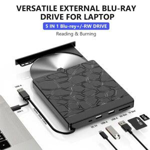 CD롬 플레이어 외부 드라이브 USB TYPEC BD 리더기 DVDCD 슬롯 USBA 포트 SDTF 버너 노트북 듀얼 PC용