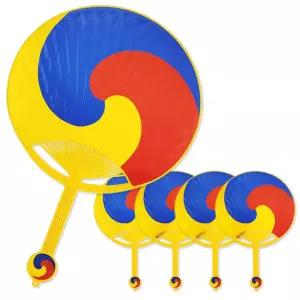 태극왕부채 5매 28cm 손부채 종이부채 여름 왕부채 휴대용부채 여름부채