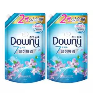 다우니 고농축 섬유유연제 레몬그라스와 라일락 1.6L 리필용 2개