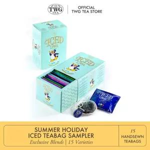 TWG 차  여름 휴가 아이스 티백 샘플러 핸드 꿰매 면 15개 선물 세트