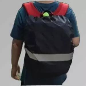 배낭 방수커버 야간 반사밴드 백팩카바 35L 검정