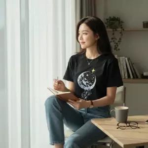 [블로썸스틸] 벨라시 문돌고래 데일리 반팔티 SD-2604