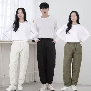 [하프클럽/]남녀공용 뉴 고주파 패딩바지 방한팬츠 조거 일자 누빔 겨울 남