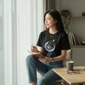 [블로썸스틸] 벨라시 문돌고래 데일리 반팔티 SD-2604 49423301)