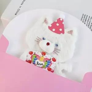 [문구/오피스] 생일 축하 LED 냥이 인형 카드 2P 감사 엽서 편지지