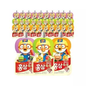 [팔도] 뽀로로 홍삼쏙쏙 30개 혼합 (사과매실 10개 + 포도블루베리 10개 + 오렌지 10