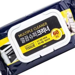깔끔 슈퍼크리너 60매 캡형 다목적세정티슈 차량 가전 주방 만능청소 물티슈